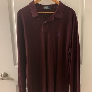 Polo by Ralph Lauren Maroon long-sleeved Polo T